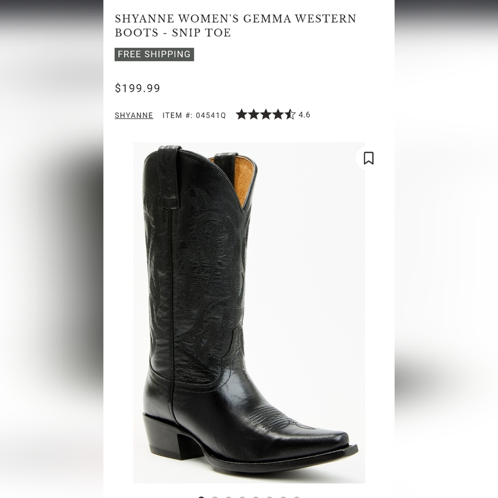 Shyanne Black Women's Gemma Western Boots